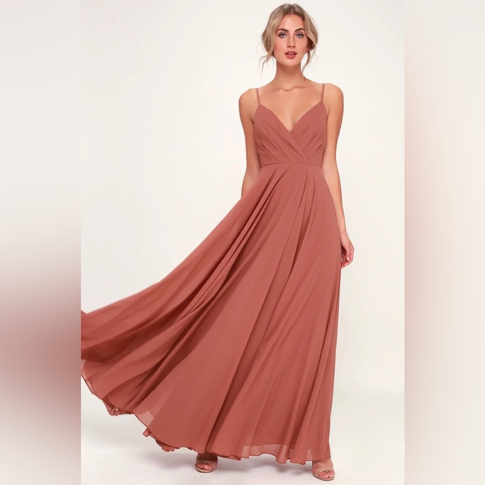 NWT Lulus Rusty Rose Maxi
